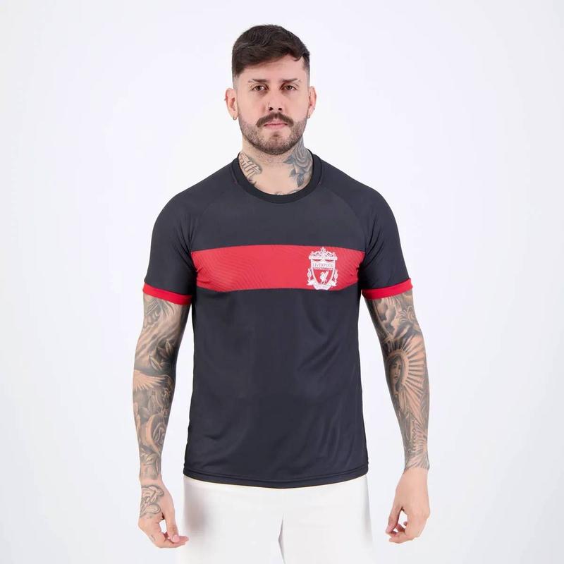 LFC M.SALAH 11 Tシャツ レッド Camisa Liverpool M. Salah 11 Bee Preta e Vermelha - Spr - Camisa
